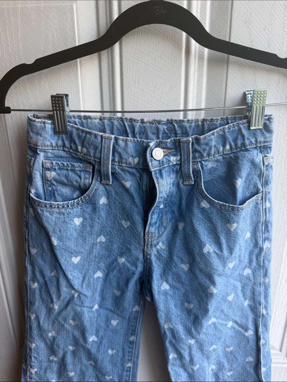 Old Navy Girls Light Wash Denim Wide Legged High Rise Preppy Baggy Jeans Size 10 - Picture 3 of 5